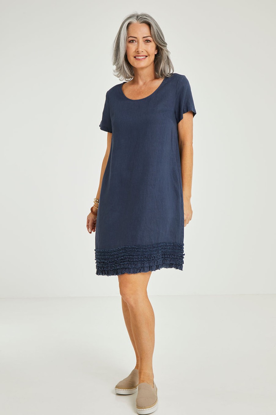 Dresses Gordon Smith | Frilled Hem Linen Dress