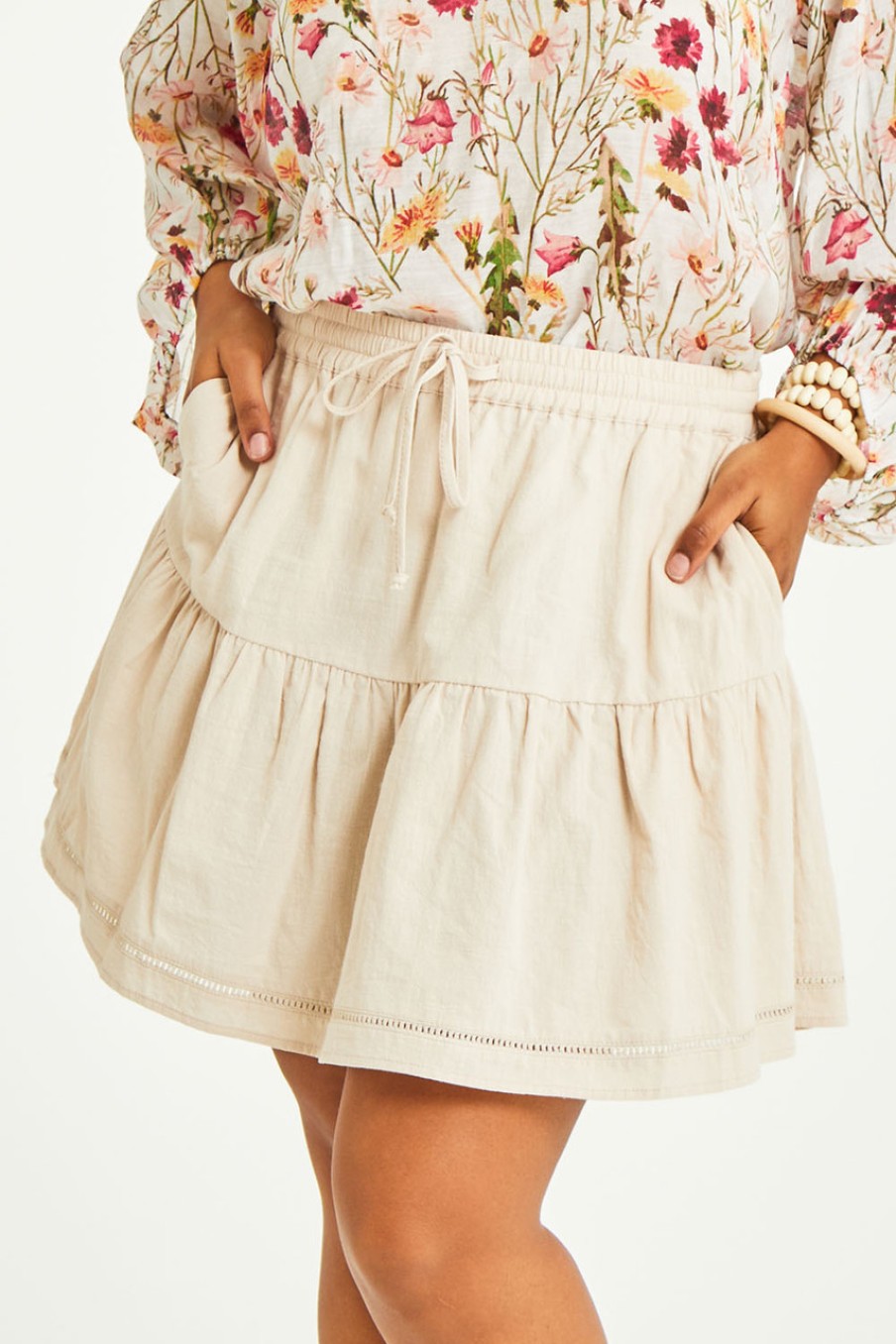 Skirts boho bird | Daydreaming Billow Skirt Sand