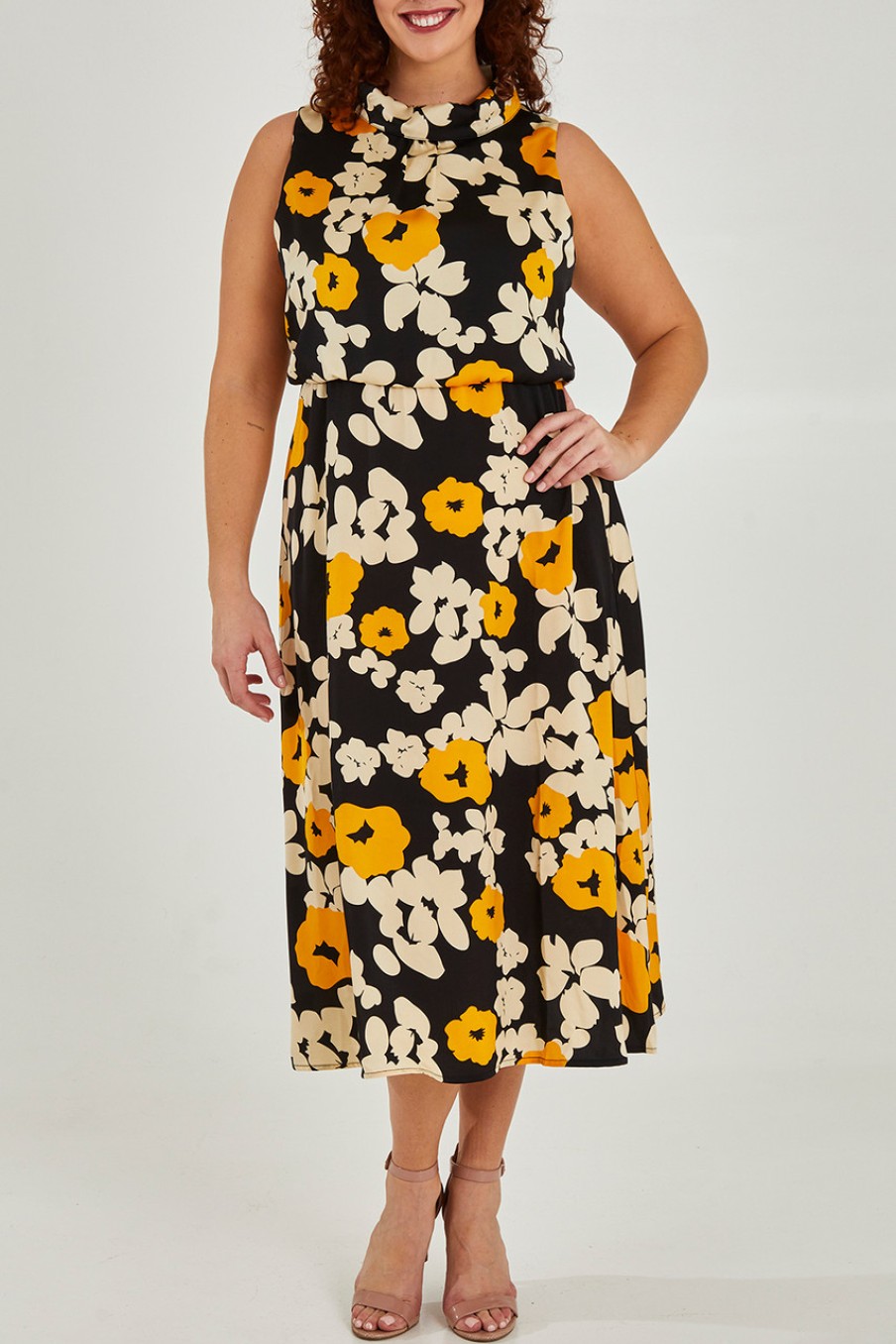 Dresses bird by design | The Printed Roll Neck Dress Flower