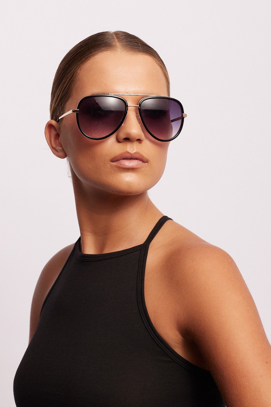 Accessories Reality Eyewear | Disco Inferno Aviator Sunglasses Black