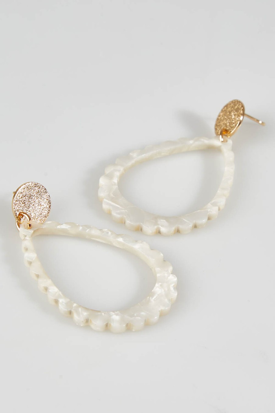 Accessories Eb & Ive | Esprit Teardrop Earring Blanc