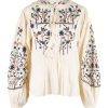 Tops boho bird | My Happiness Embroidered Blouse