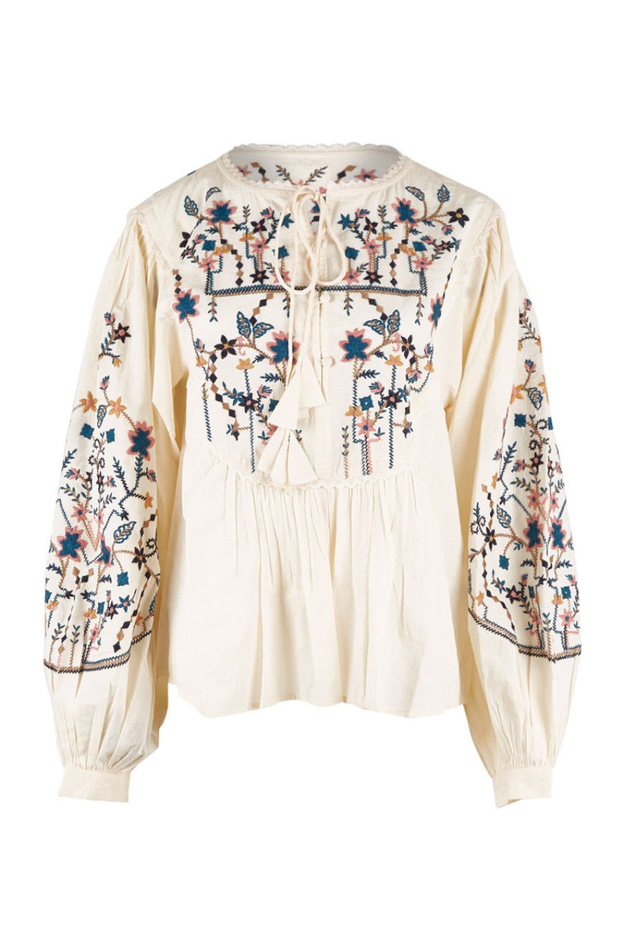 Tops boho bird | My Happiness Embroidered Blouse