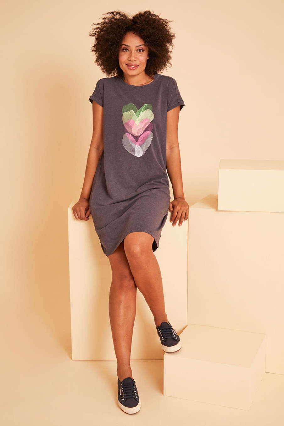 Dresses handpicked by birds | Heart Tee Dress Hearts