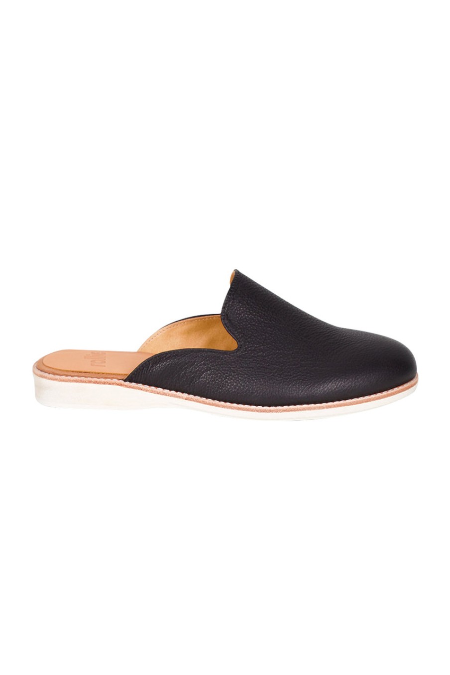 Shoes Rollie | Tumble Leather Derby Mule Black