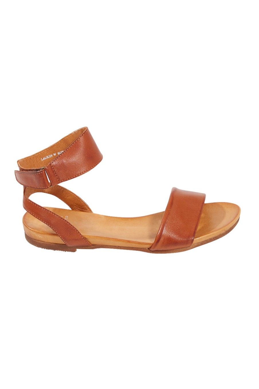 Shoes EOS | Lauren Leather Flat Sandal