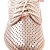 Shoes Rollie | Derby Punch Metallic Flat Rosegold