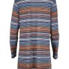 Tops bird keepers | The Striped Knit V Neck Tunic Denim