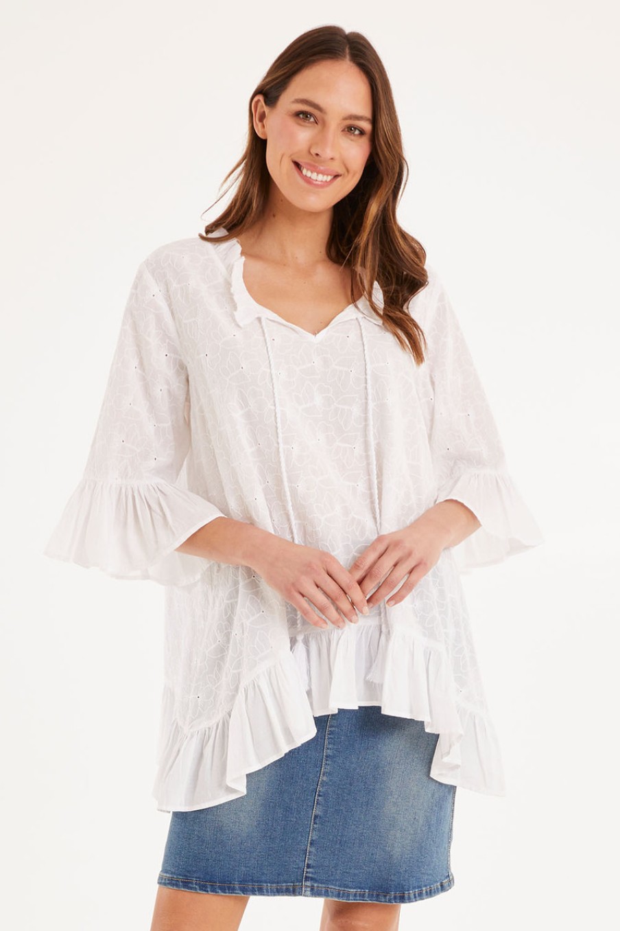 Tops Naudic | Hacienda Tunic Schiffli