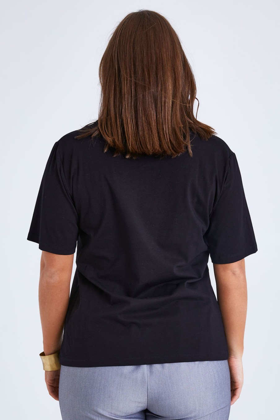 Tops Belle bird | Belle Lace Insert Tee Black