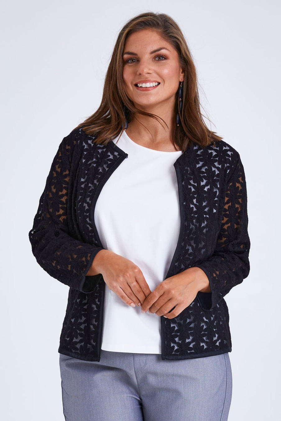 Tops Belle bird | Belle Embroidered Cardigan Black