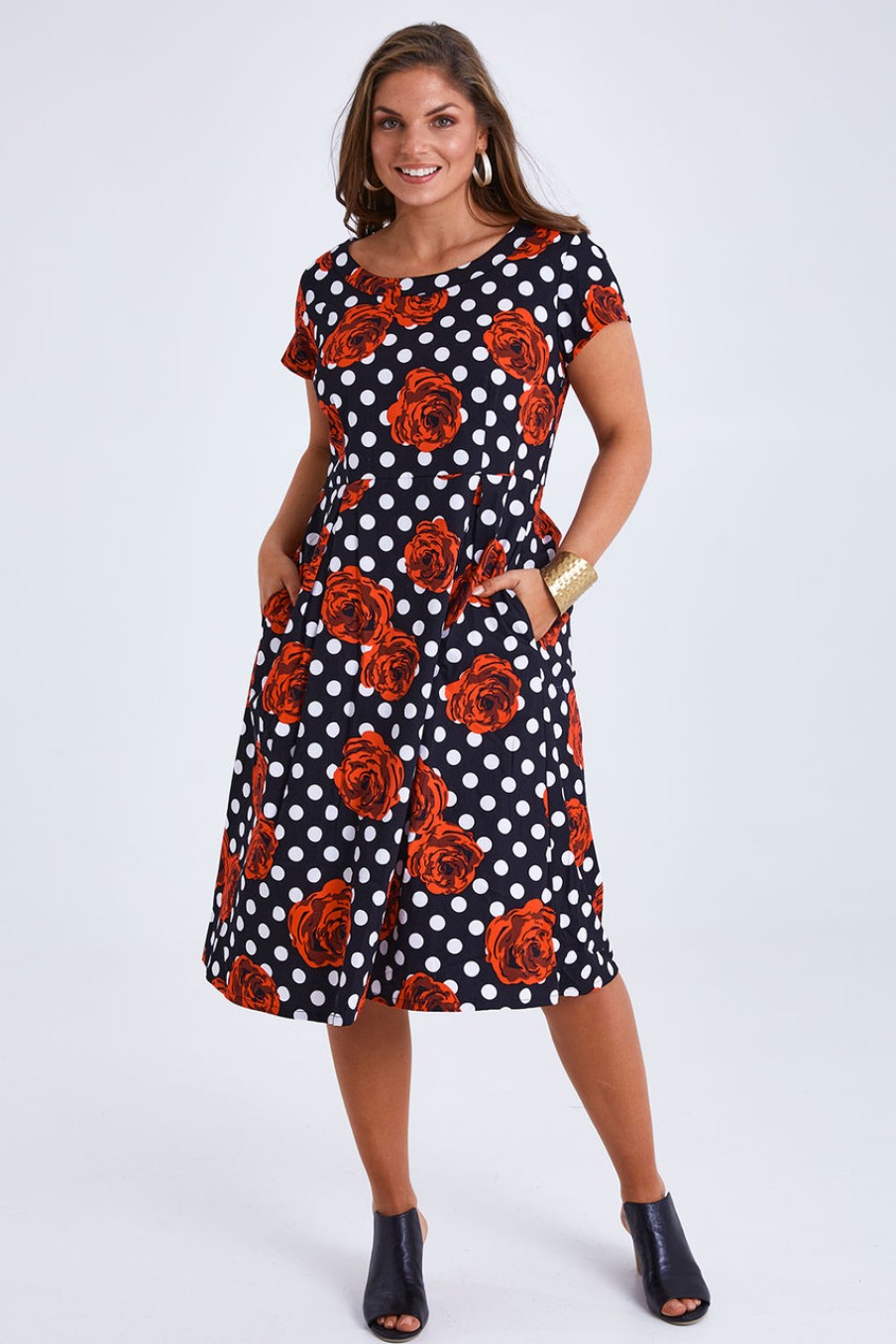 Dresses Belle bird | Belle Cotton Sateen Print Pleat Dress Rosespot