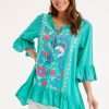 Tops Naudic | Hacienda Tunic Green