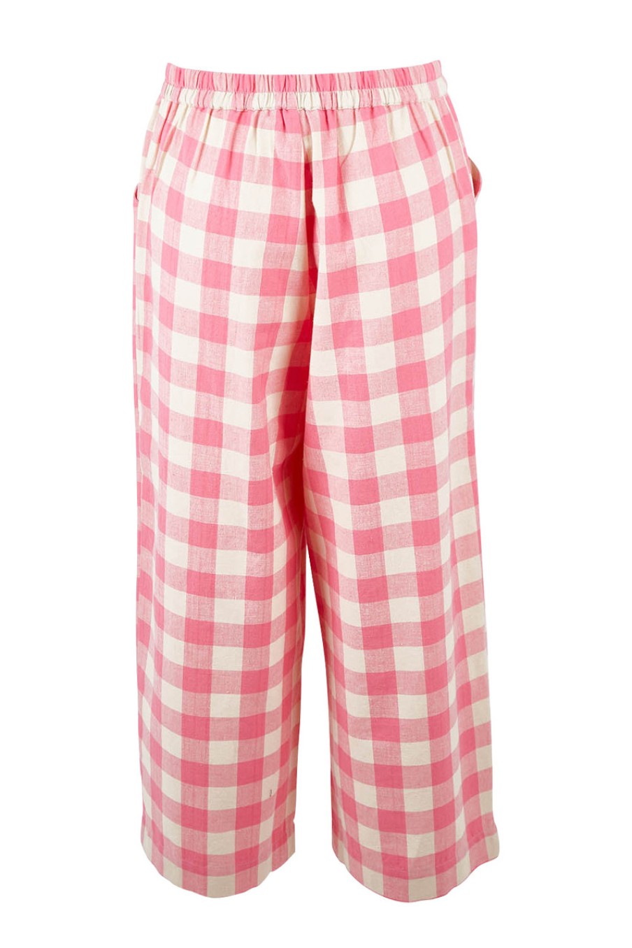 Pants & Leggings handpicked by birds | Wide Leg Cropped Pant Pinkcheck