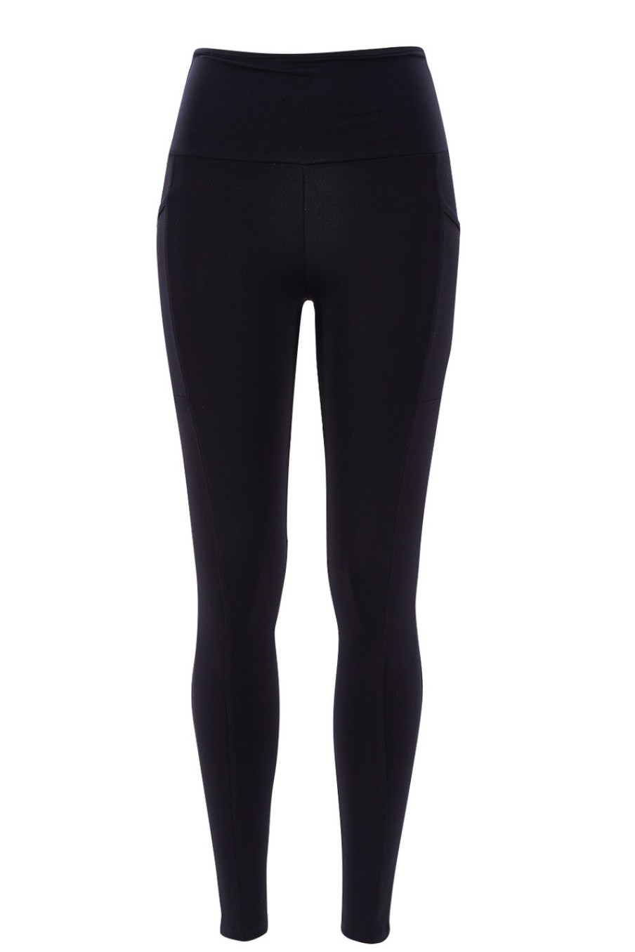 Pants & Leggings Running Bare | Ab Waisted Power Moves Full Length Tight Black