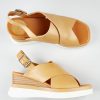 Shoes EOS | Sasille Leather Platform Sandal Tan