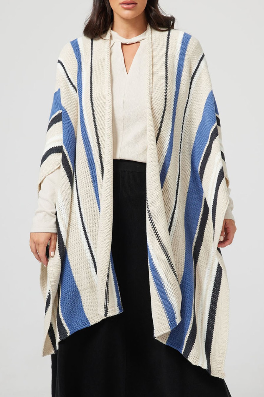 Coats & Jackets Brave & True | Prairie Poncho Stripe