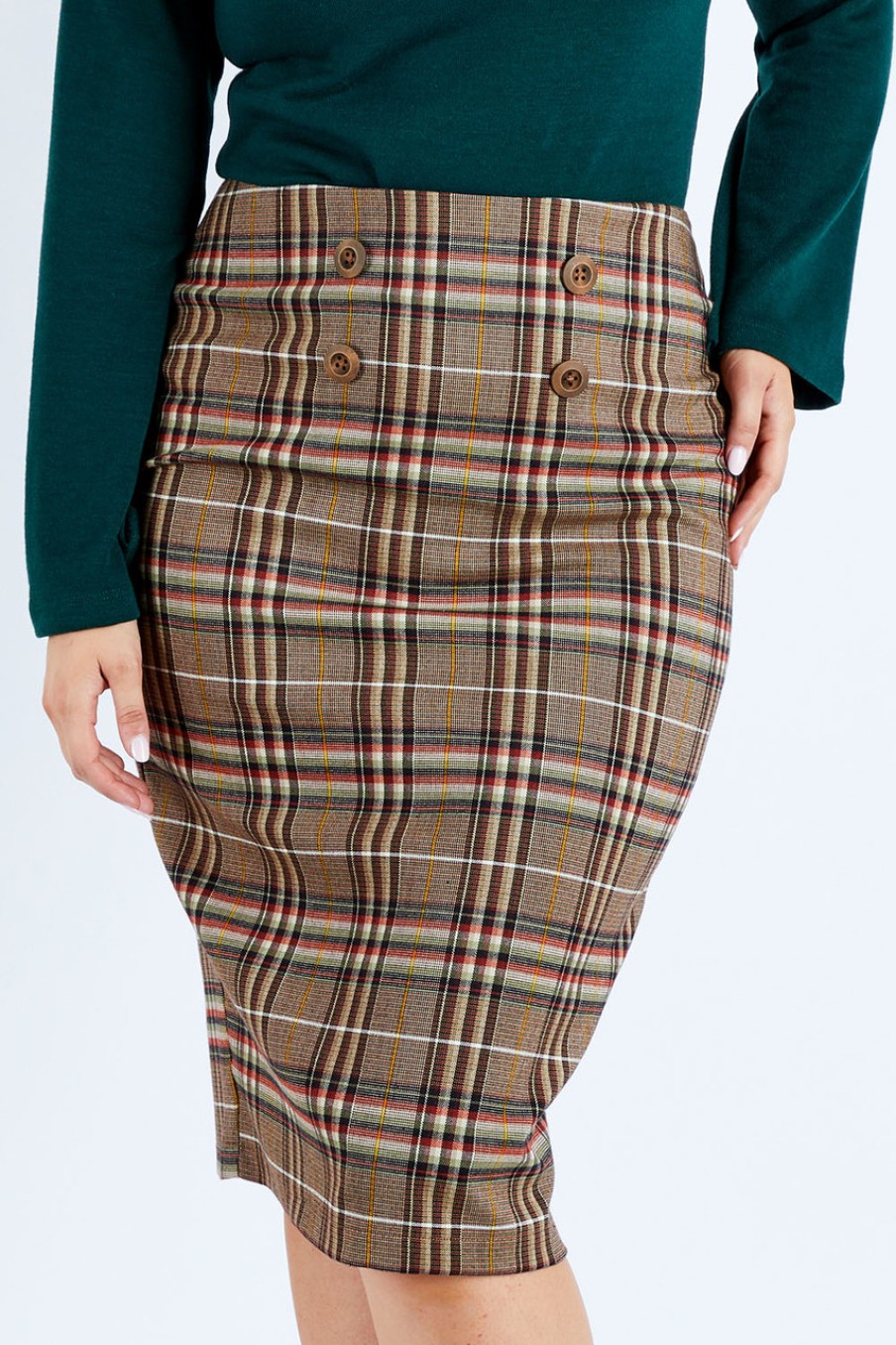 Skirts Belle bird | Belle Check Skirt Browncheck