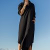 Dresses Natural for birds | Cotton Maxi Shirt Dress Black