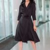 Dresses bird by design | The Contemporary Lapel Dress Black