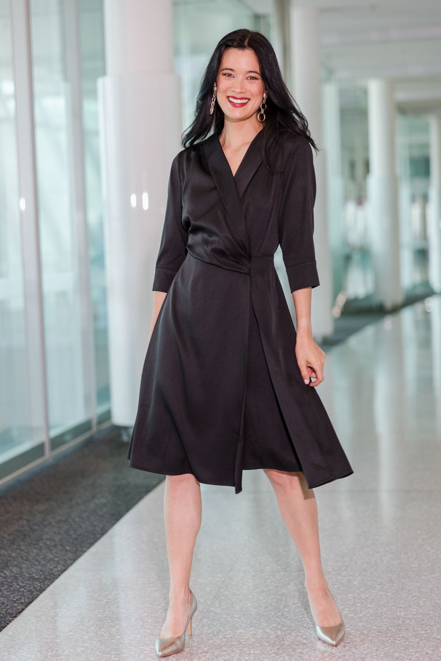 Dresses bird by design | The Contemporary Lapel Dress Black