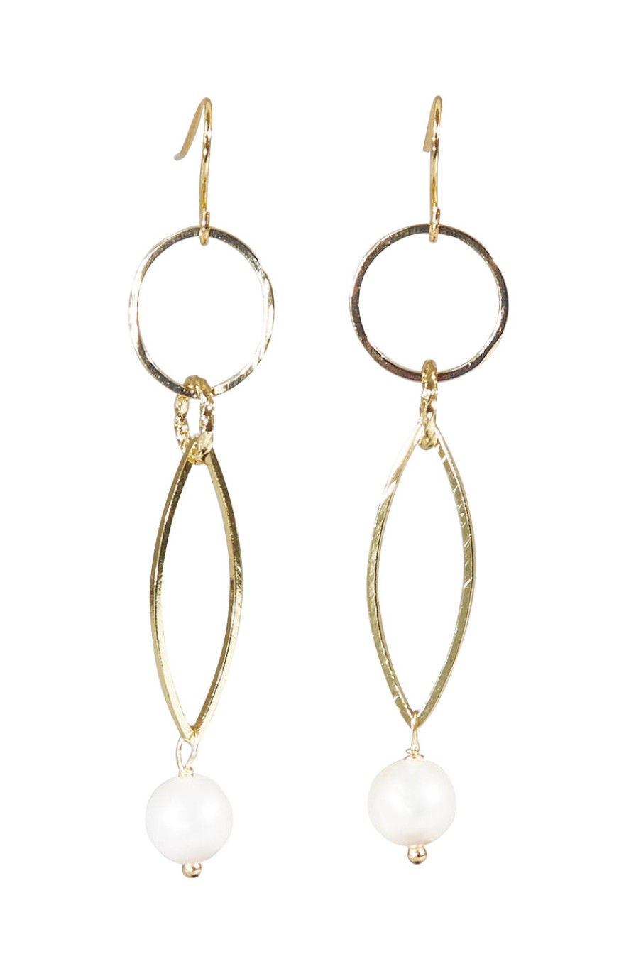 Accessories Eb & Ive | Amore Pearl Drop Earring Goldpearl