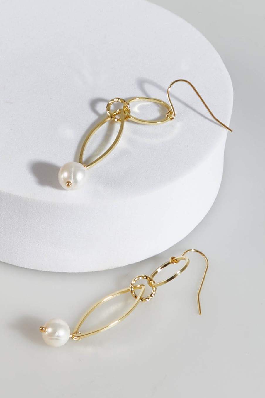 Accessories Eb & Ive | Amore Pearl Drop Earring Goldpearl