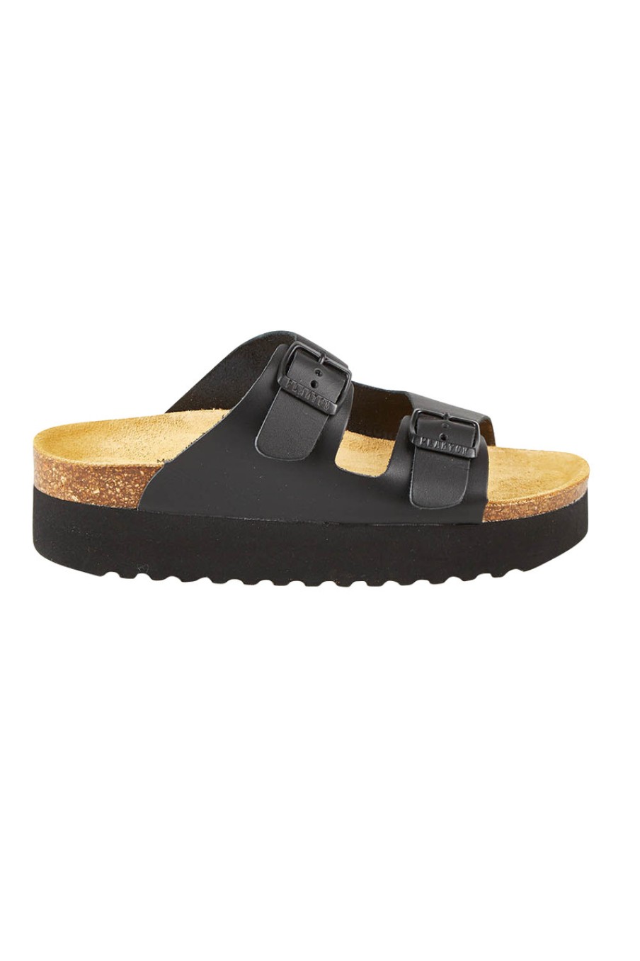 Shoes Plakton | Bueno Leather Slide Nappanegro