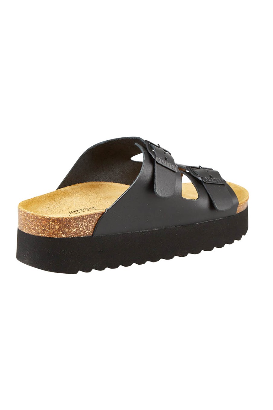 Shoes Plakton | Bueno Leather Slide Nappanegro