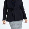 Coats & Jackets bird by design | The Contemporary Ponte Blazer Black