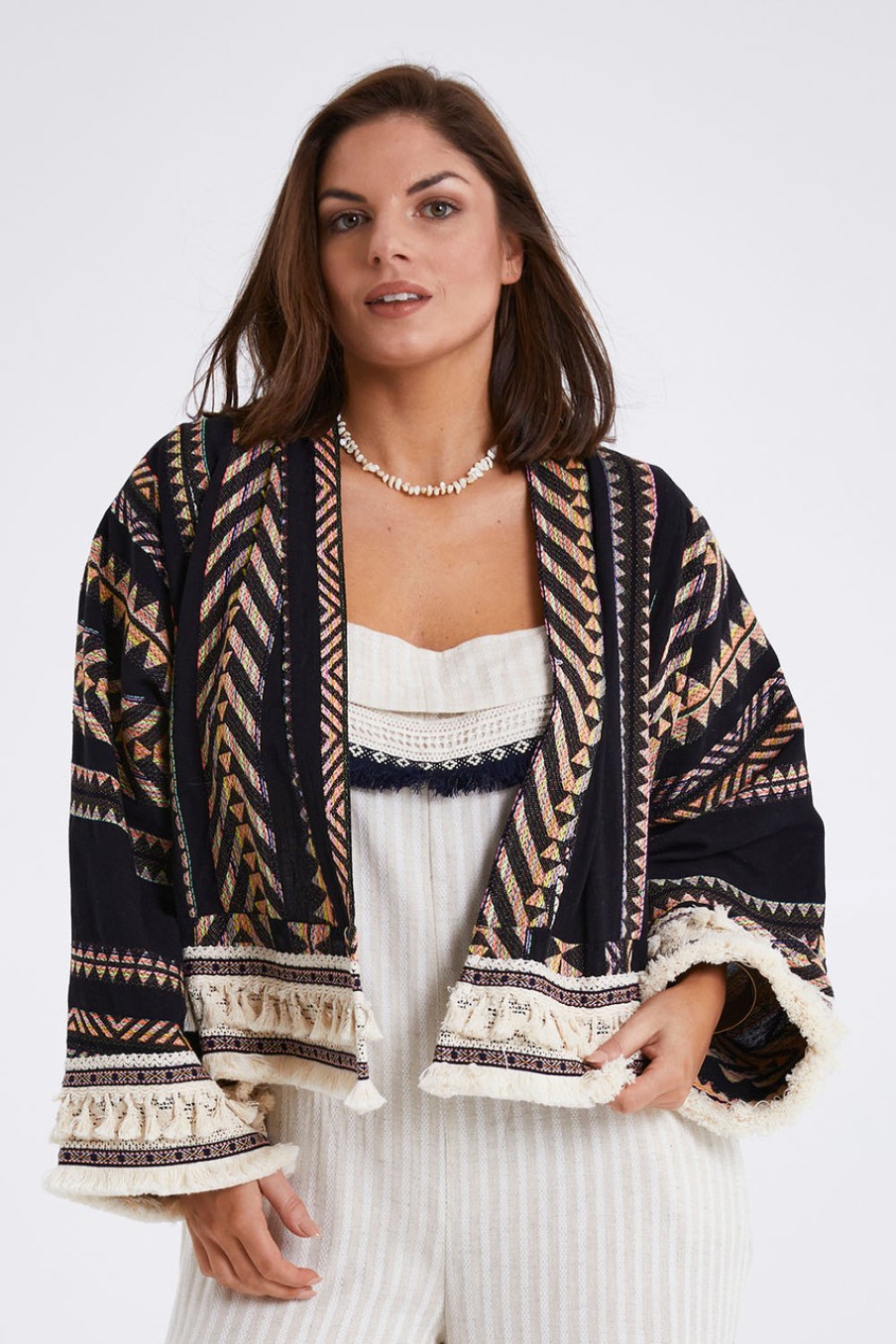 Tops boho bird | Walking In A Dream Kimono Black