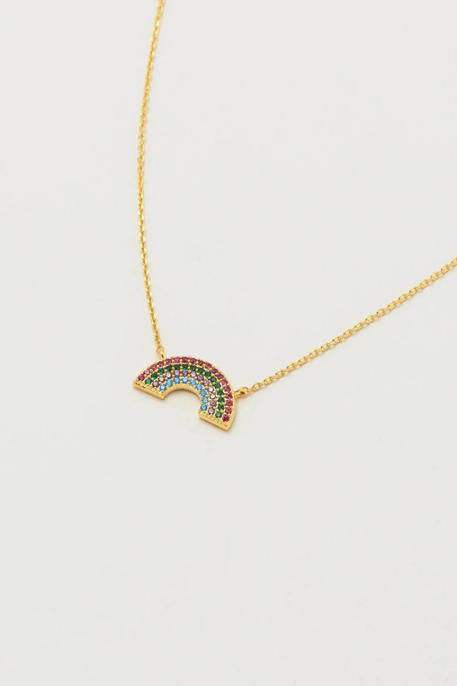 Accessories Estella Bartlett | Full Rainbow Necklace Gold