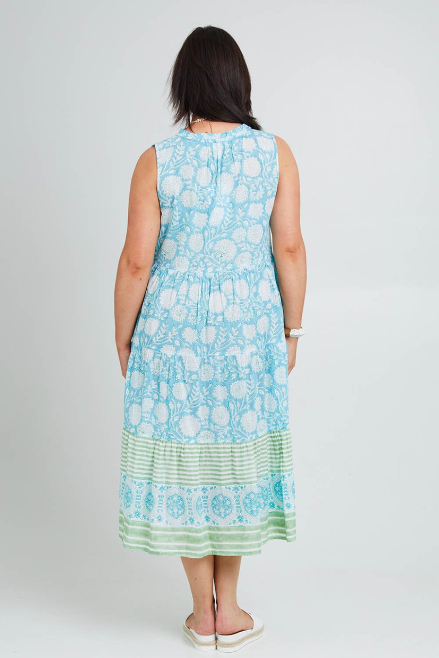 Dresses Sea Bird | Gillards Beach Cotton Dress Bluegreen