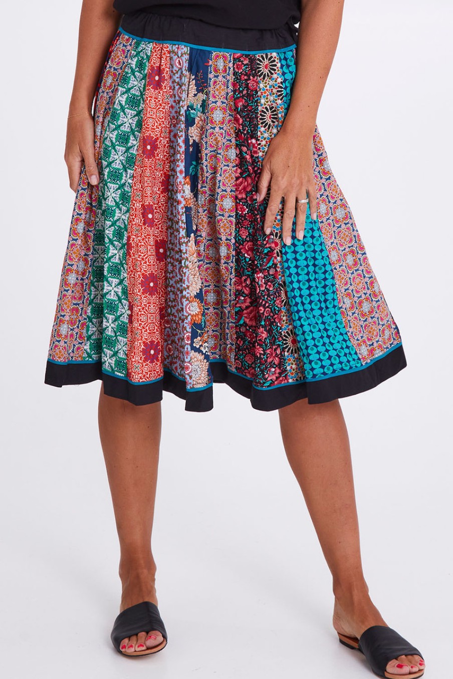 Skirts Rasaleela | Gypsy Panel Skirt Multiprint