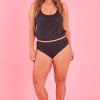 Swimwear Sea Level | Retro High Waist Pant Black