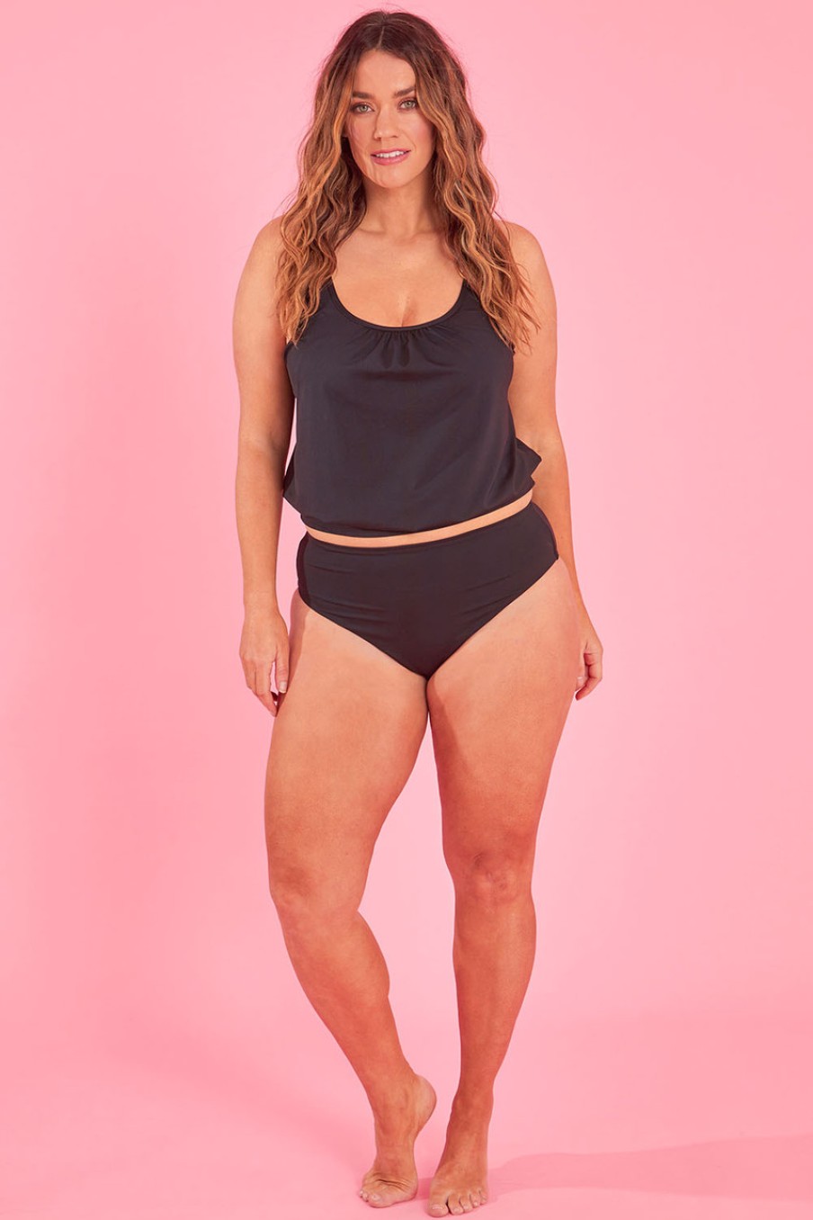 Swimwear Sea Level | Retro High Waist Pant Black