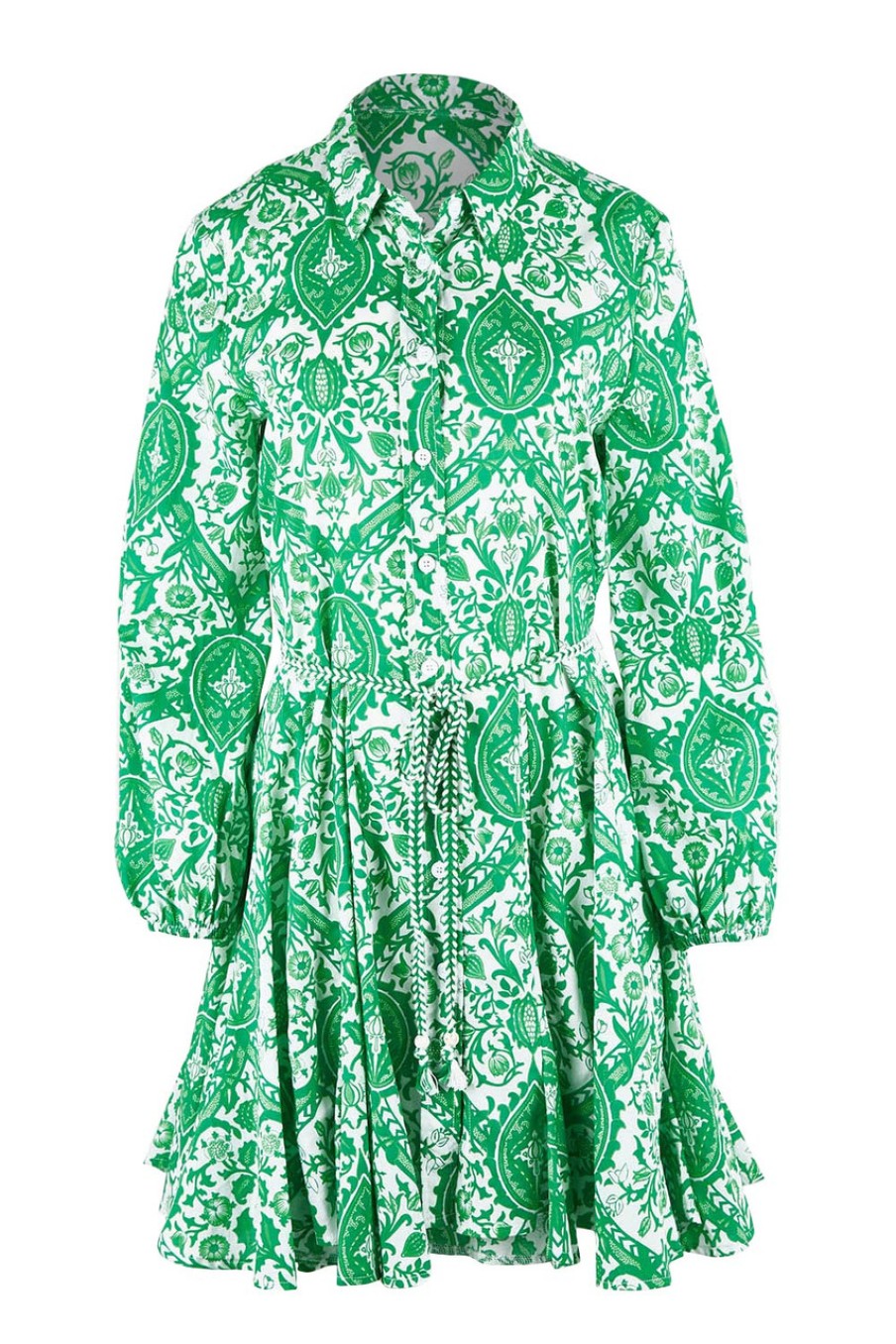 Dresses Threadz | Hola Cotton Dress Green