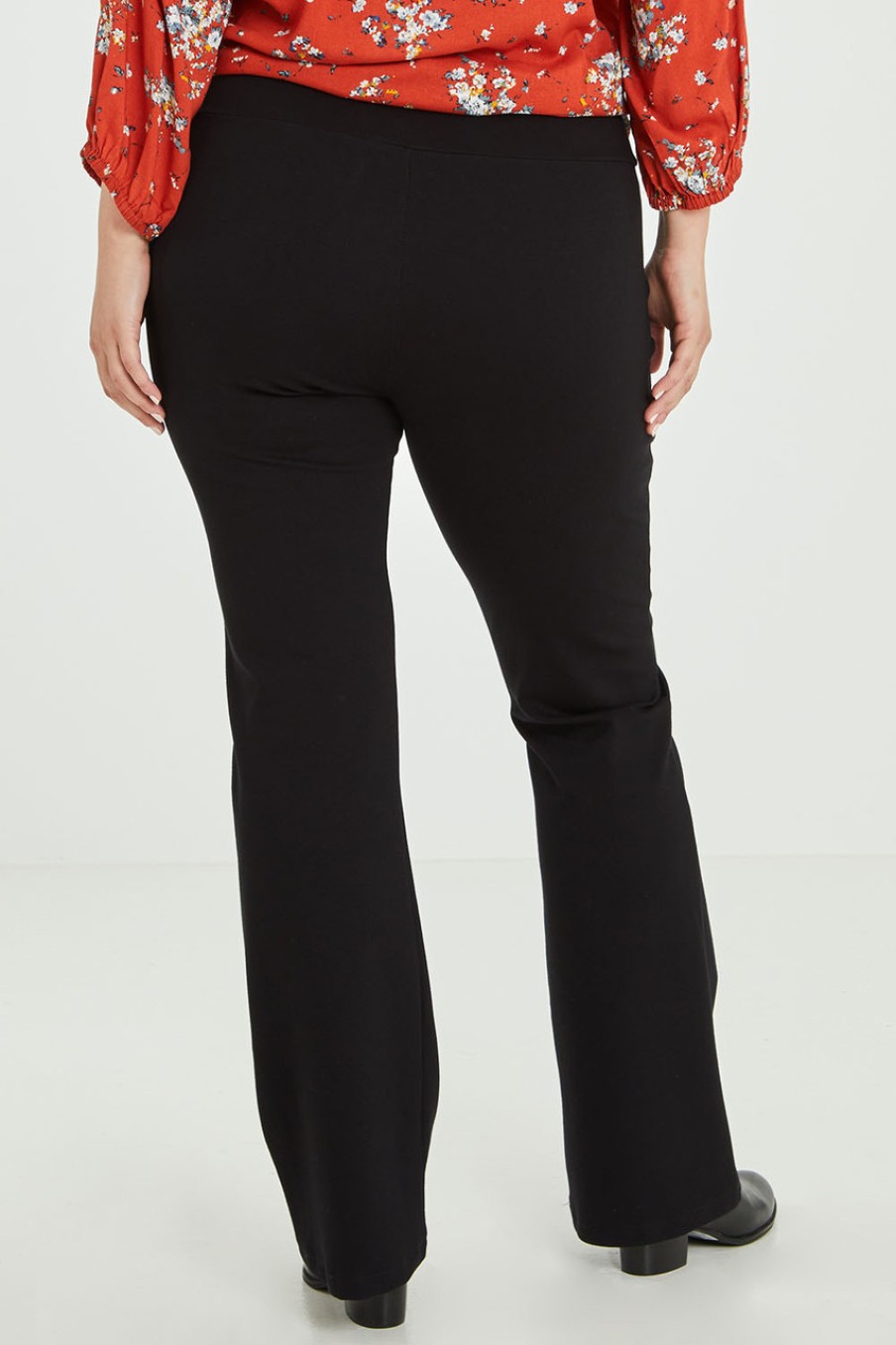 Pants & Leggings bird keepers | The Pull On Ponte Boot Leg Pant Black