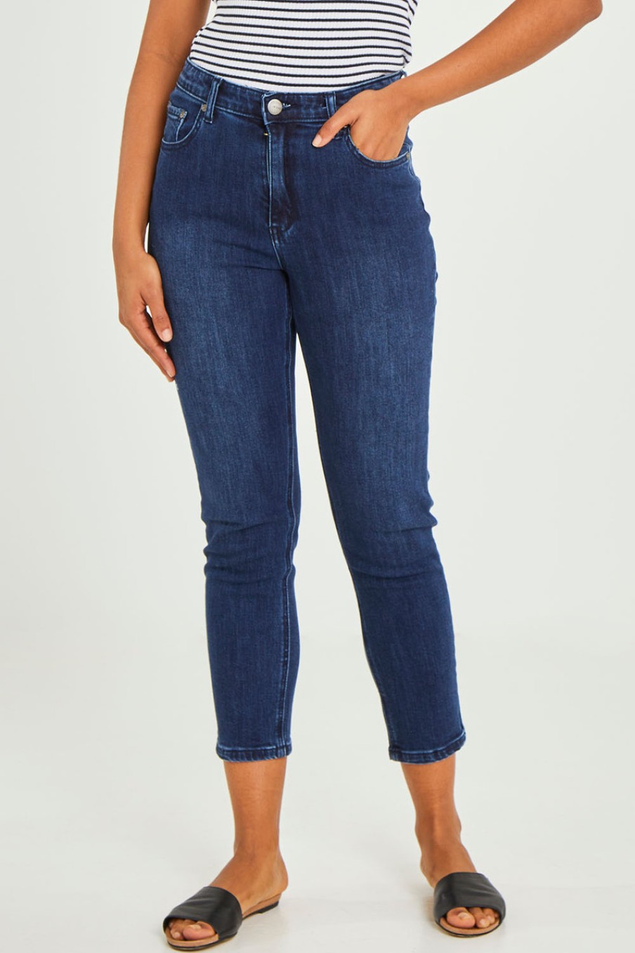 Jeans Wakee Jeans | Samantha High Rise Jean Darkblue