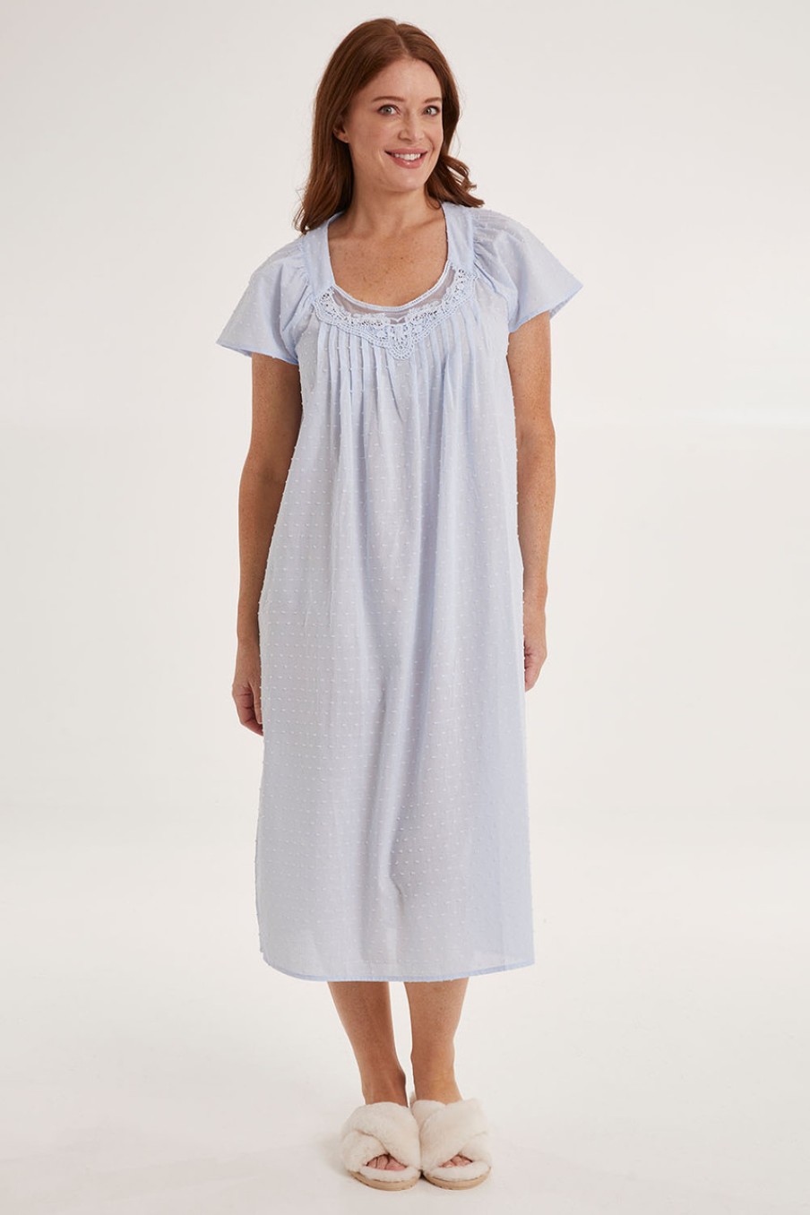 Lingerie & Sleepwear Givoni | Dobby Woven Mid Nightie