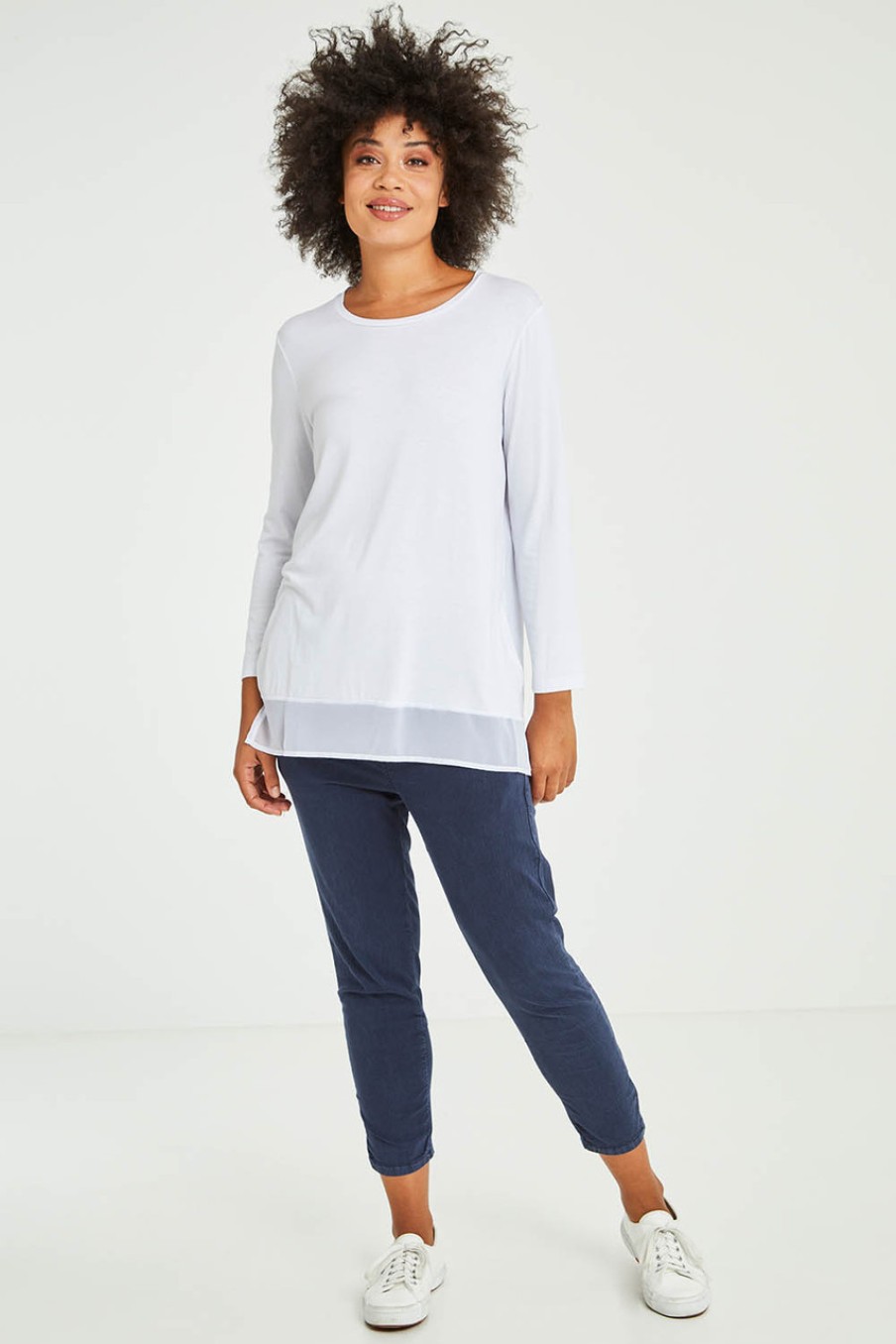 Tops Threadz | L/S Georgette Hem Top