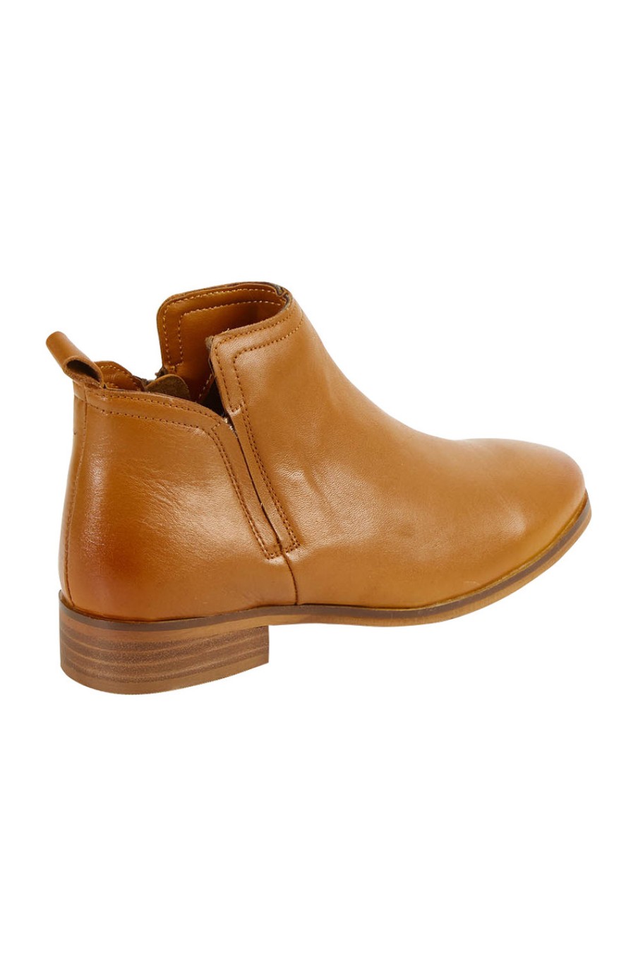 Shoes Human Premium | Sine Leather Ankle Boot Tan