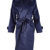 Coats & Jackets Fate + Becker | Wuthering Belted Wrap Trench Coat Navy