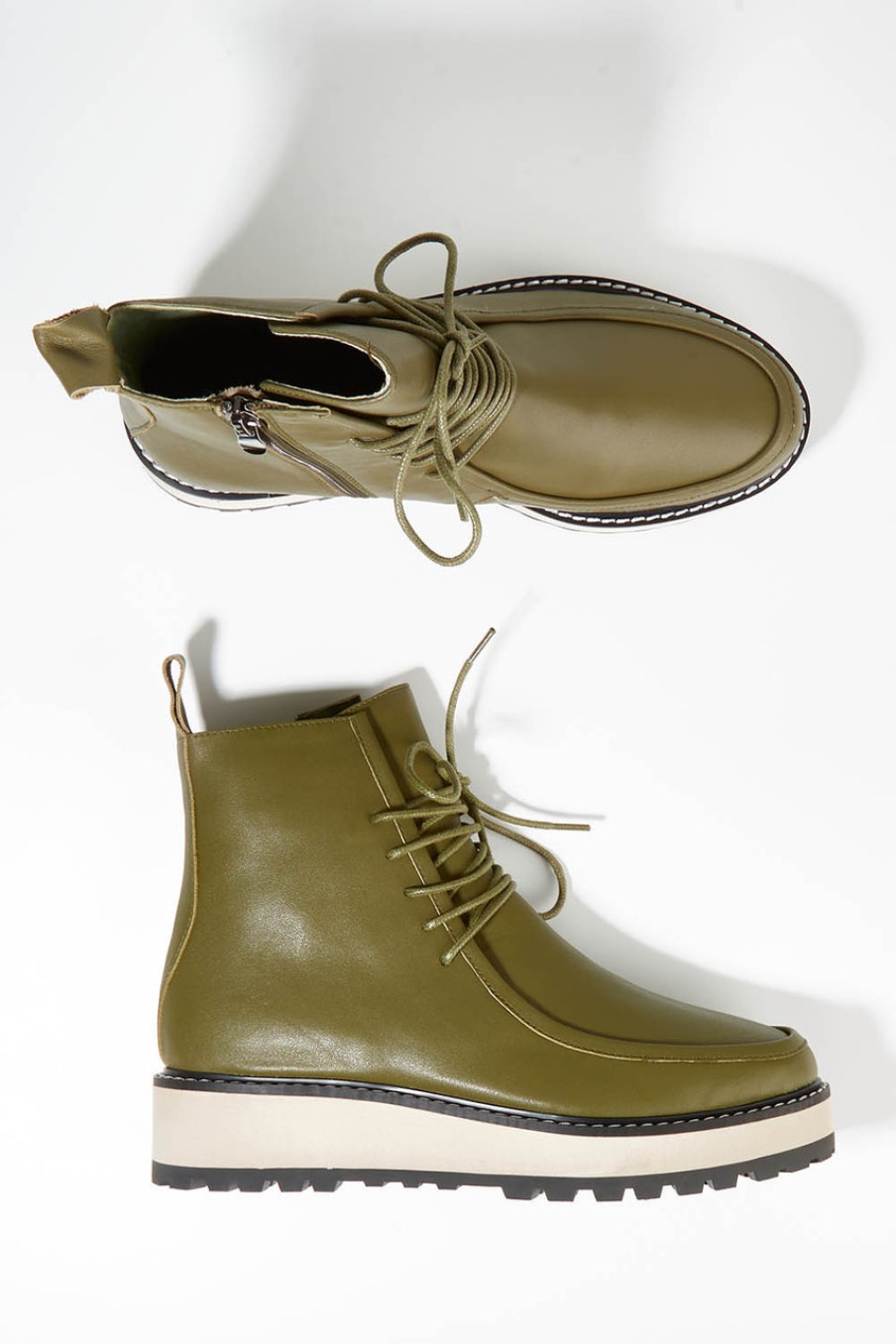 Shoes Walnut | Jovi Leather Ankle Boot Olive