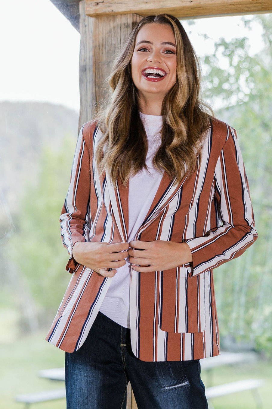 Coats & Jackets bird keepers | The Classic Stripe Blazer Navyrust