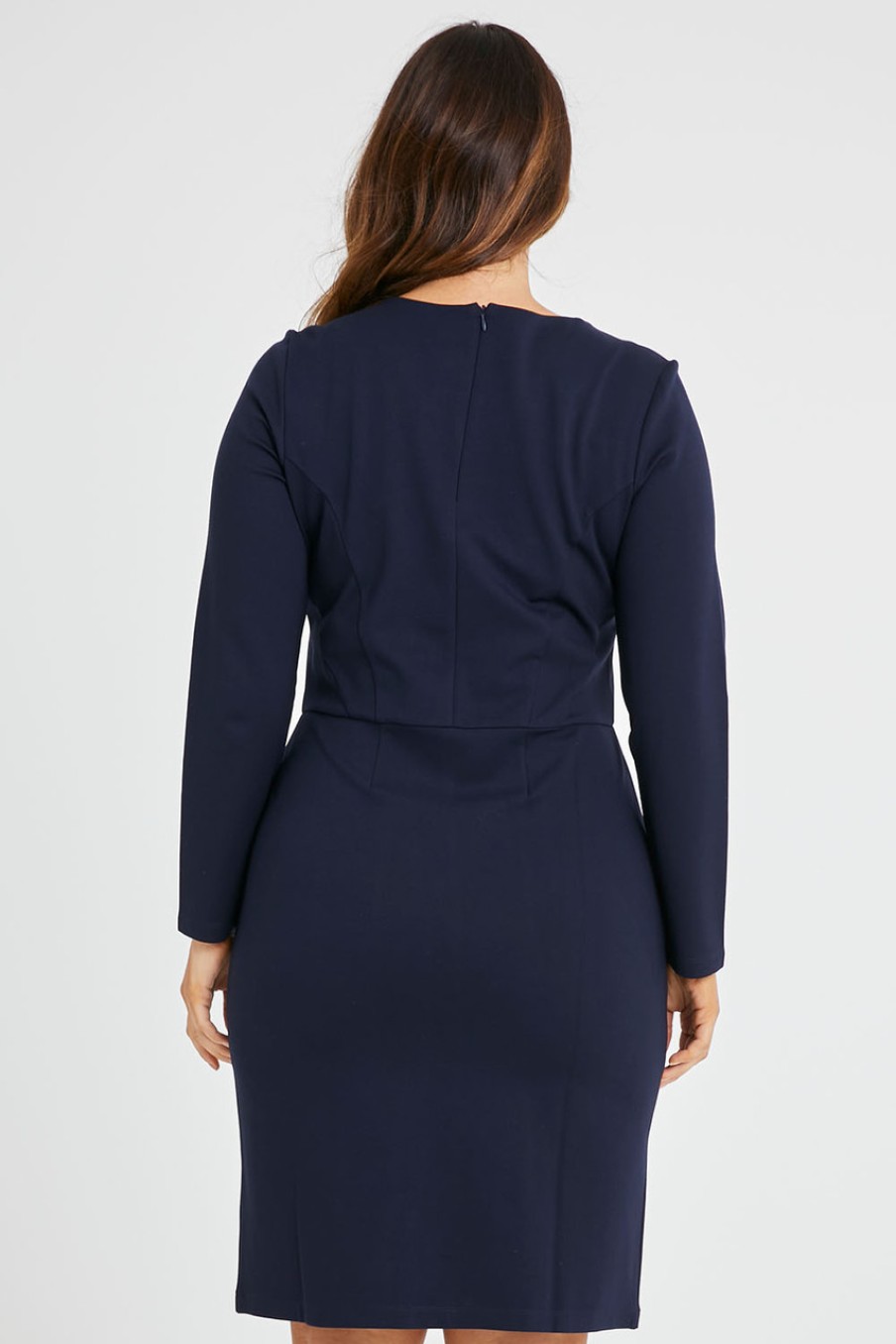 Dresses Belle bird | Belle Panelled Ponte Dress Darknavy