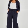 Pants & Leggings Natural for birds | Linen Relaxed Pants Navy