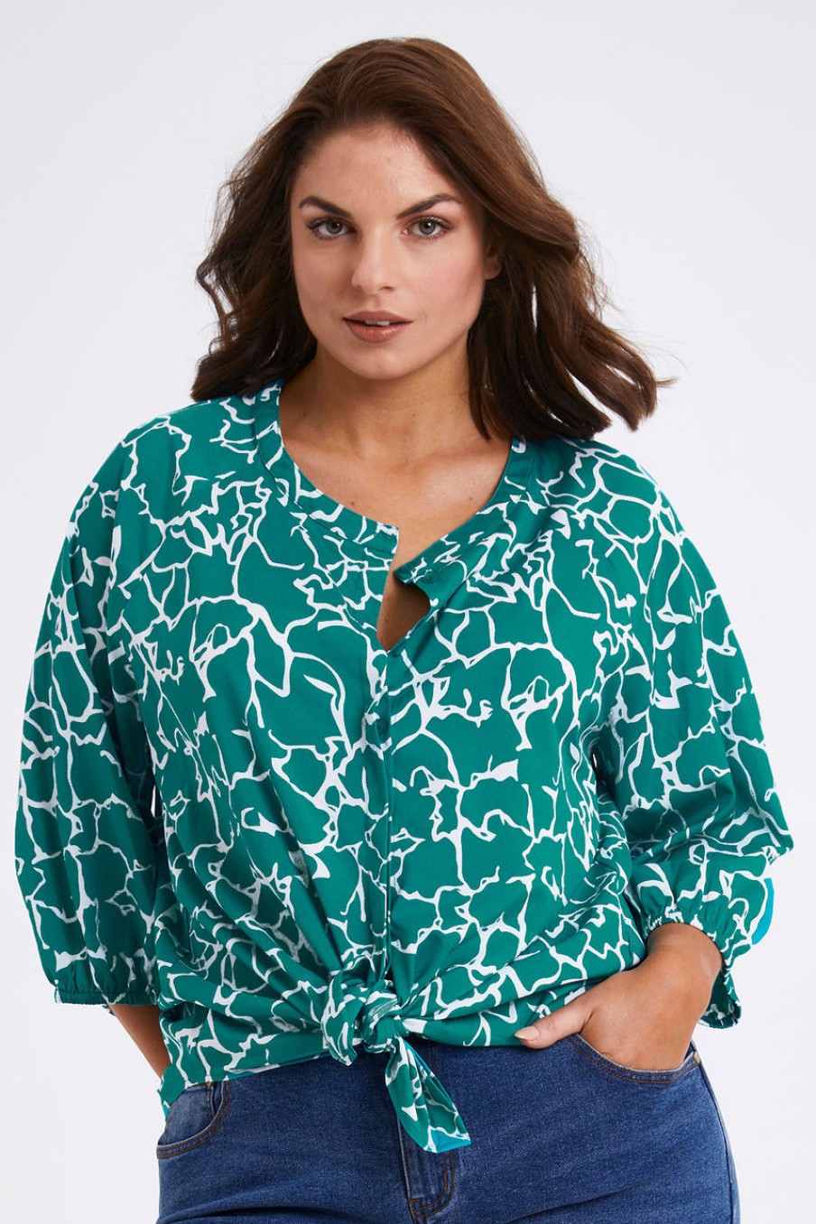 Tops bird keepers | The Keepers Crew Neck Printed Shirt Tealwhite