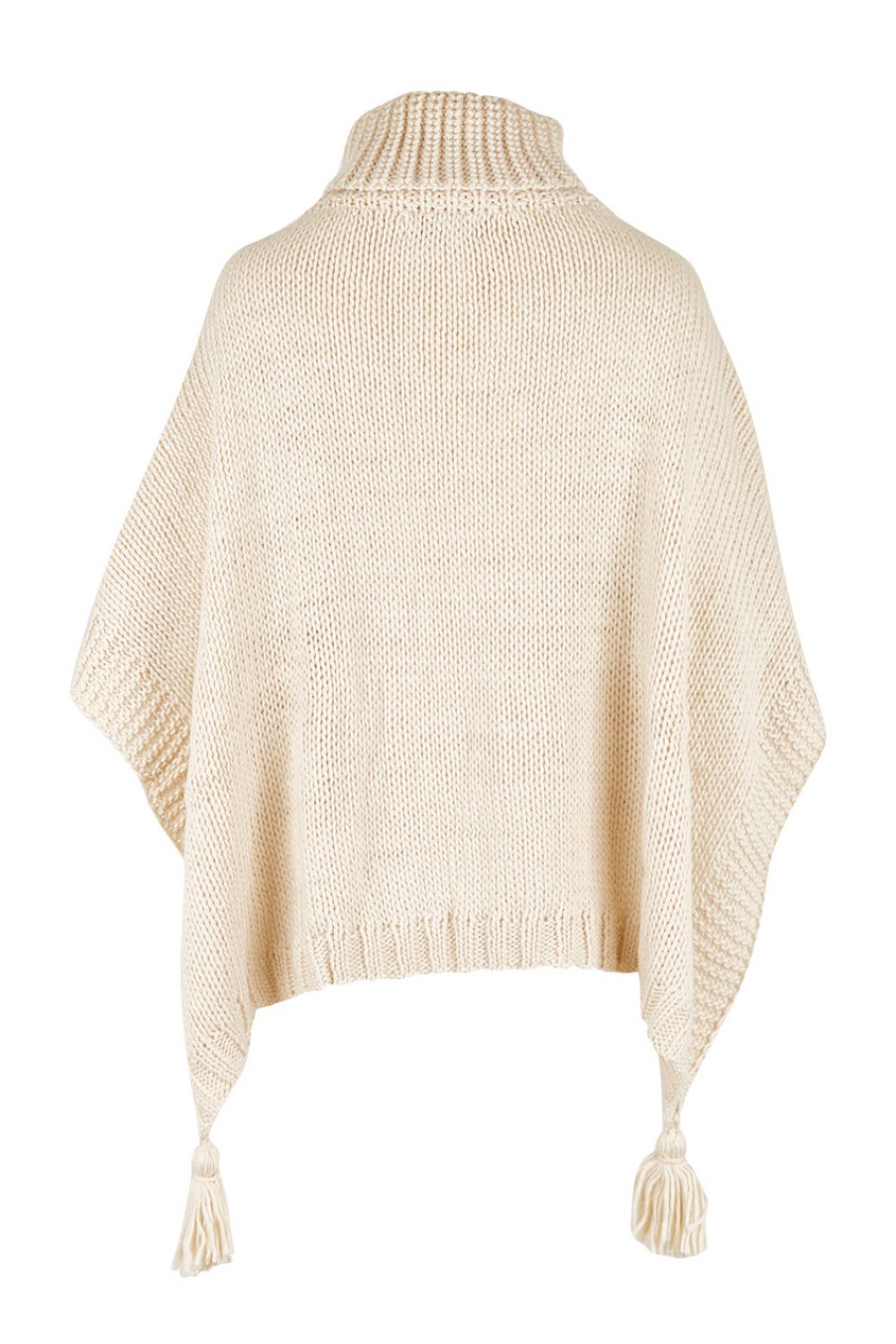 Coats & Jackets Brakeburn | Cream Tassle Poncho Ecru