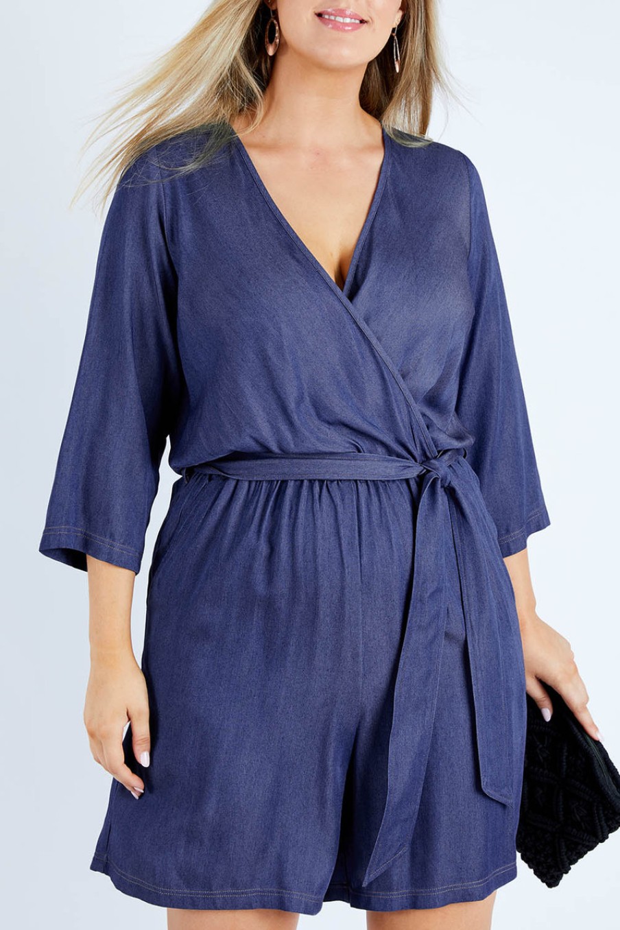 Jumpsuits & Playsuits Belle bird | Belle Tencel Playsuit Denim